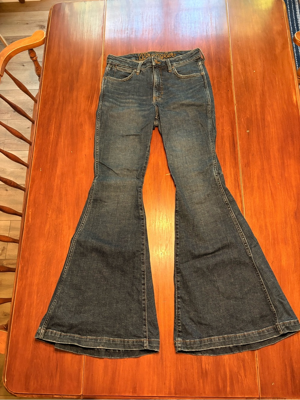 Wrangler Retro Jana High Rise Flare Jeans 27x34 Western Bell Bottoms